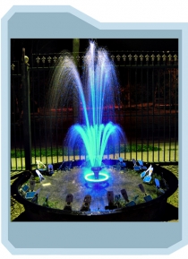 Blue LED Ring Fountain