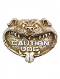 Caution Dog Plaque