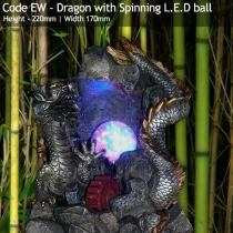 Dragon with Spinning LED Ball