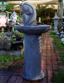 Ecllipse Birdbath with Creation Statue