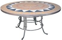 Code CE - TILED Hacienda Table with-w-iron Base